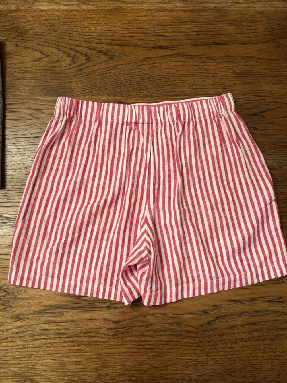 Banana Republic Pink Striped Linen Blend Shorts M Coastal French Riviera - Picture 11 of 12